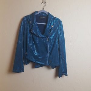 Blue Sparkle Moto Jacket